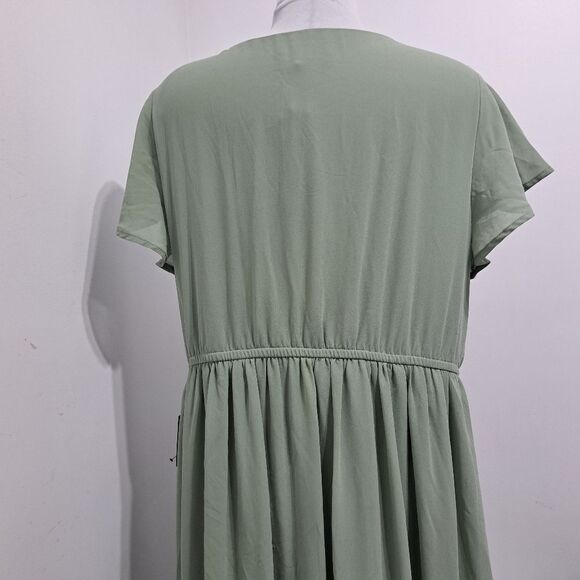 Lulus Lost In The Moment Boho Party Sage Brush Maxi Dress In Green Sz 1XL NWT - Picture 12 of 14